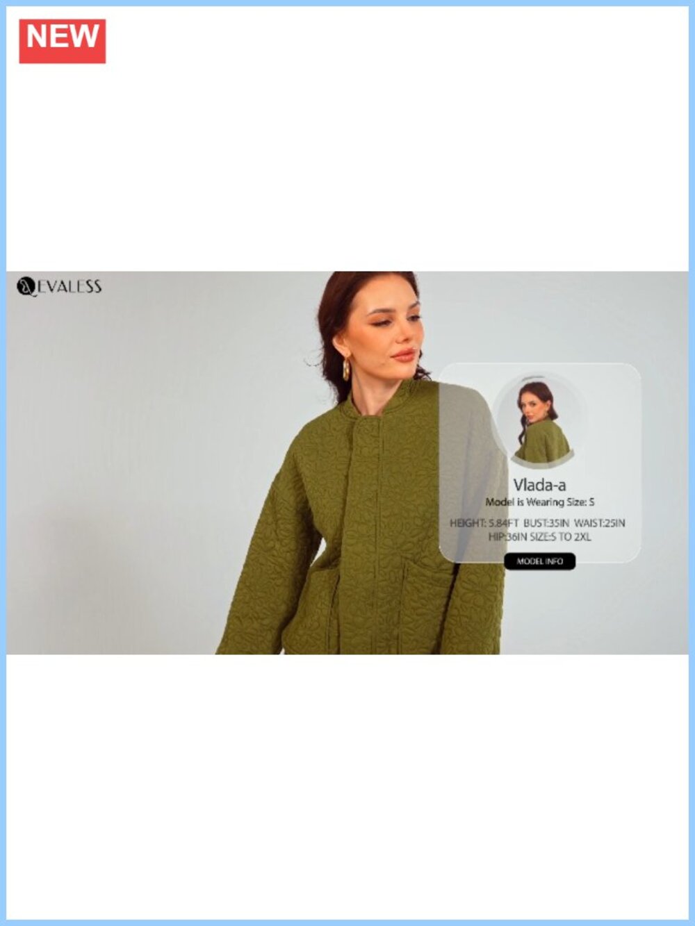 Womens Jacquard Bomber Jacket Zip Up Casual Coat Lightweight Long Sleeve - Picture 6 of 6